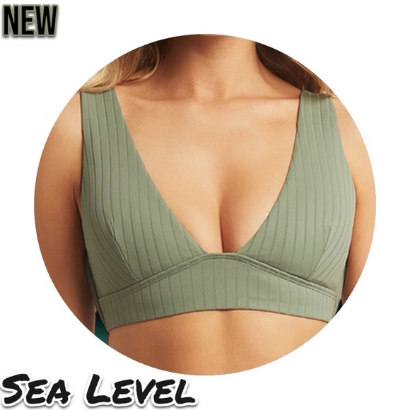 New NWT Sea Level Vesper Longline Triangle Bikini Top - Picture 3 of 4
